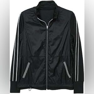 Tangerine black and white light weight jacket